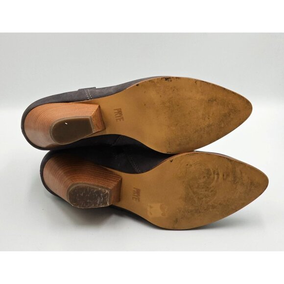 Frye Women's Gray Nubuck Leather Rory Western Ankle Zip Bootie Size 10M 2325 - Picture 9 of 16